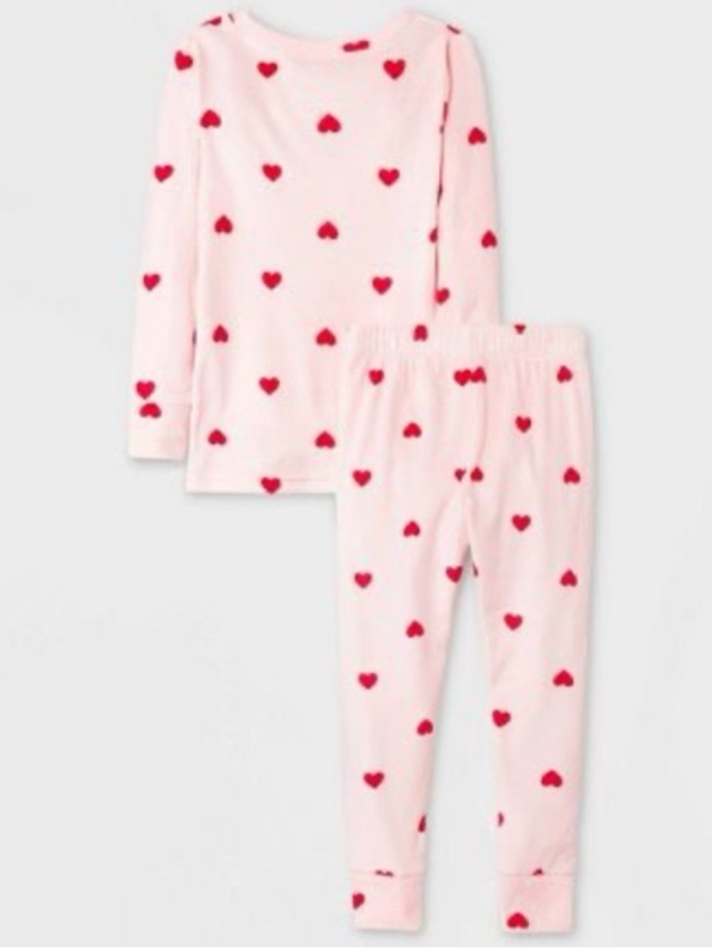 Cat And Jack | Pink and Red Girls 2 piece heart pajamas | Size 4T